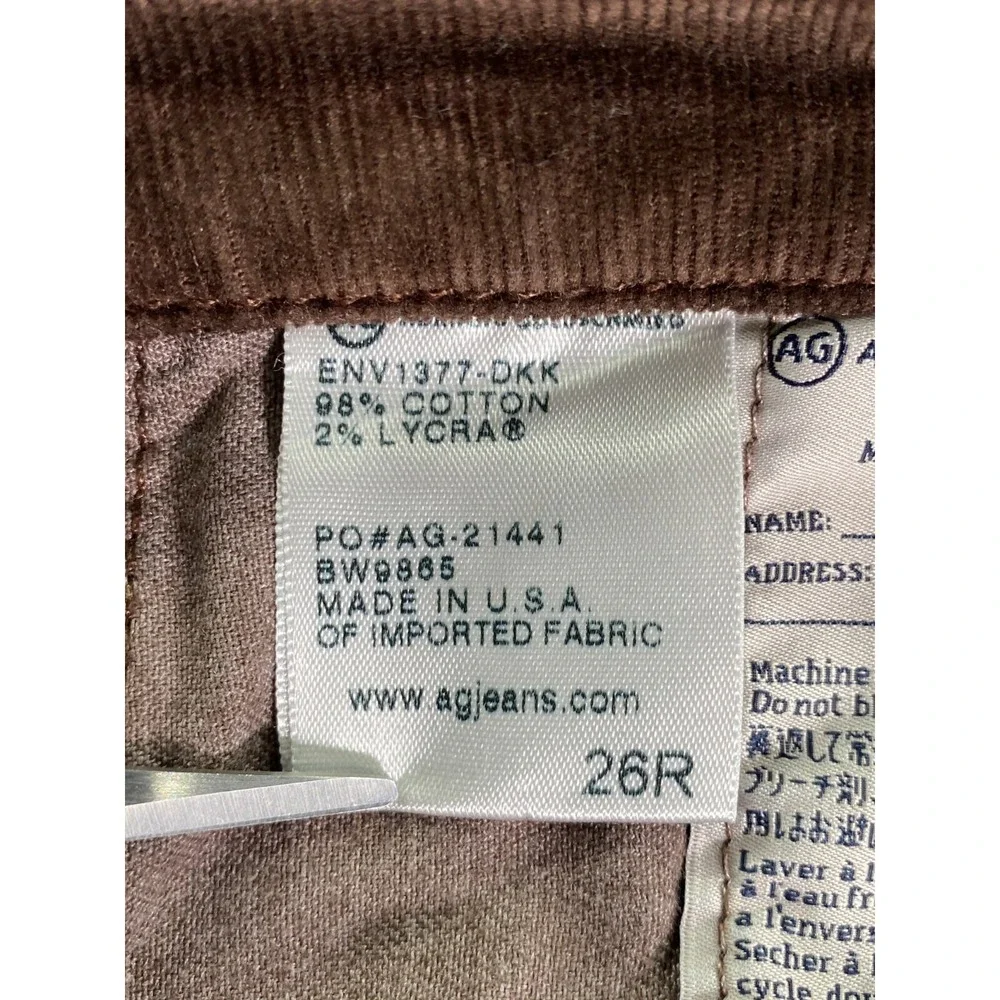 Adriano Goldschmied The Stevie Ankle Brown Corduroy 26R‎ (Fits 28) Preppy City
